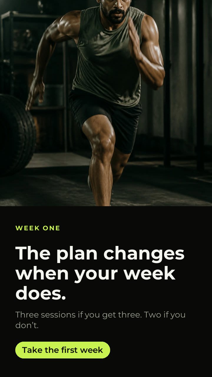 split screen ad for Forge Athletic