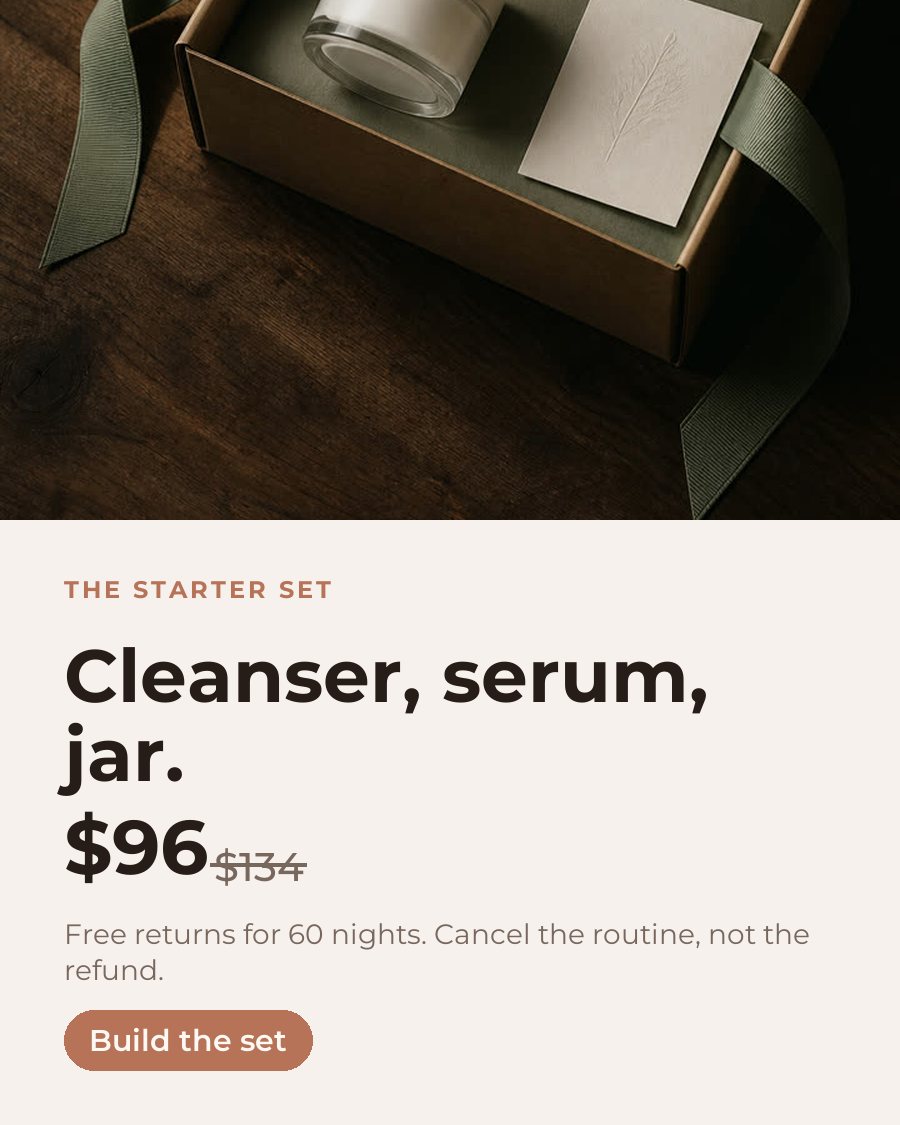 price block ad for Northwind Skincare