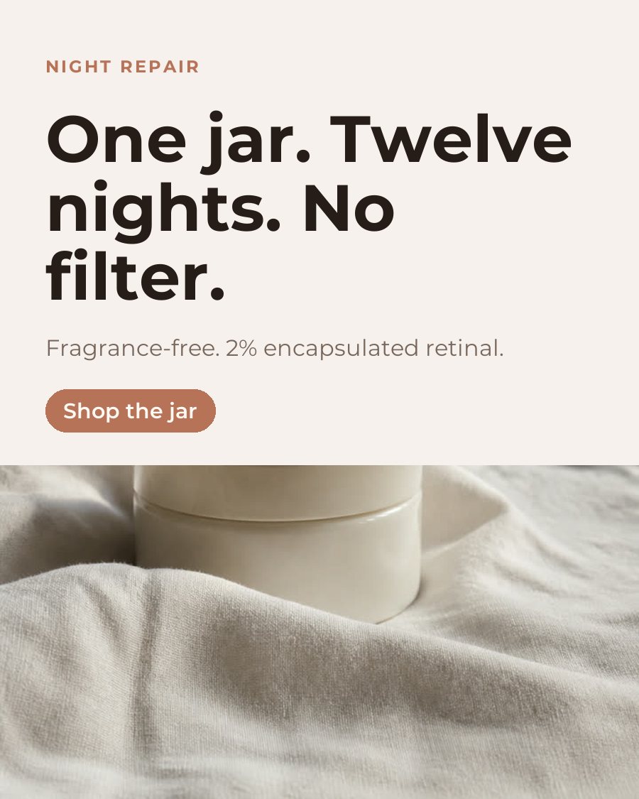 type-led ad for Northwind Skincare