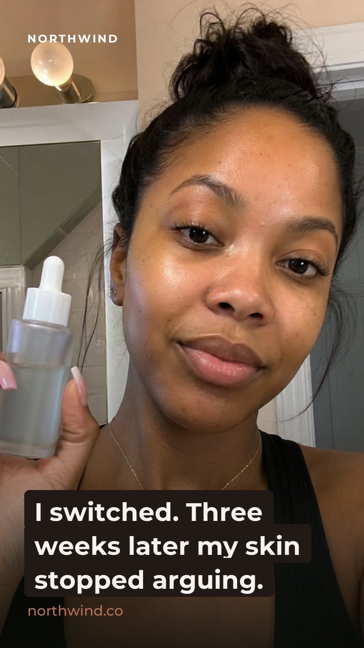 ugc caption bar ad for Northwind Skincare